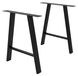 Pieds de table, métal, noir, set de 2, forme A, 60 x 72 cm