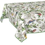 Wasdoek ANRO Tafelkleed Kolibrie Meerkleurig 200x140cm Met sierband Afwasbaar Waterafstotend Binnen & Buiten