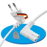 sonero Stroomkabel netsnoer 2-polig, 0,50 m, eurostekker type C stekker naar IEC-aansluiting, C7, Euro 8 stekker, 90 graden hoek, voeding, stroomkabel voor tv, PS5, PS4, PS3, huishoudelijke apparaten,