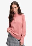 Superdry & Co Superdry - Washed Classic Half Zip Trui Relaxed Pasvorm - Dames - Sweaters - withered rose - Maat 10