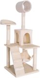 dibea Poteau griffoir arbre à chat poteau griffoir pour chat arbre à chat hauteur 133 cm beige