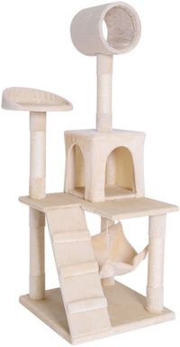dibea Poteau griffoir arbre à chat poteau griffoir pour chat arbre à chat hauteur 133 cm beige