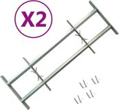 vidaXL Raambeveiligingen verstelbaar 2 st 1000-1500 mm