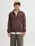 JACK&JONES JORBLEECKER BRANDING SWEAT HIGH NECK BF Heren Sweaters M Deep Mahogany