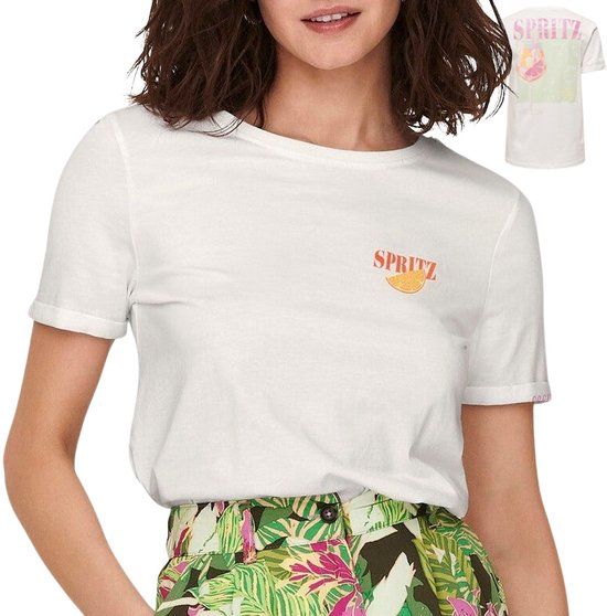 Only Kita Life Drinks T-shirt Dames - Maat L