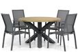 Lifestyle Garden Furniture Lifestyle Ultimate/Rockville 120 cm rond dining tuinset 5-delig - 7423619912923