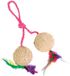 Trixie Balletjes Aan Touw 4.5 Cm - Kattenspeelgoed - 2 stuks