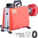 Déboucheur d'évacuation/d'égout - Déboucheur électrique - 250 W - 2 câbles en acier 20,8 m x 1,6 cm+4,5 m x 0,9 cm - Alimentation manuelle - 7 lames de coupe - Avant/arrière - Pour Ø4,1–10 cm
