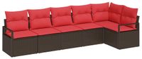 vidaXL Canapé 6 pcs Marron polyrattan
