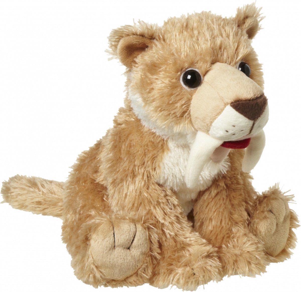 Nature Planet Knuffel Sabeltand tijger dino 24 cm - multi