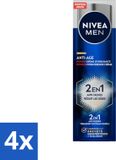 NIVEA MEN Anti-Age 2in1 Power Crème hydratante visage SPF 30 - 4 x 50 ml