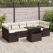 Maison Exclusive - Set de 8 coussins de banc de jardin, marron, en polyrotin