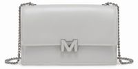 Marc Ellis Sac à Épaule Cuir Végan Rose avec Fermeture Magnétique Argenté et Argenté UNICA 20x12x6 cm PLAT