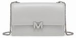 Marc Ellis Sac à Épaule Cuir Végan Rose avec Fermeture Magnétique Argenté et Argenté UNICA 20x12x6 cm PLAT