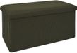 Home Deco Factory Poef/hocker Atome - opvouwbaar - stof - opbergbox - donkergroen - 2 persoons - 76 x 38 x 38 cm