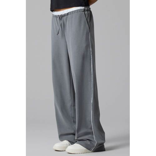 LMTD wide leg casual broek - grijs