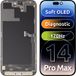 Apple iPhone 14 Pro Max Écran avec écran tactile MP, avec cadre, OLED souple FHD 120Hz Version de diagnostic, Noir