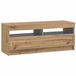 vidaXL LED tv-meubel Artisanaal eiken Bewerkt hout