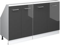Vicco R-Line Keukenkast voor schuine wand – 140 cm Set van 2 Antraciet hoogglans/wit