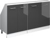 Vicco R-Line Keukenkast voor schuine wand – 140 cm Set van 2 Antraciet hoogglans/wit