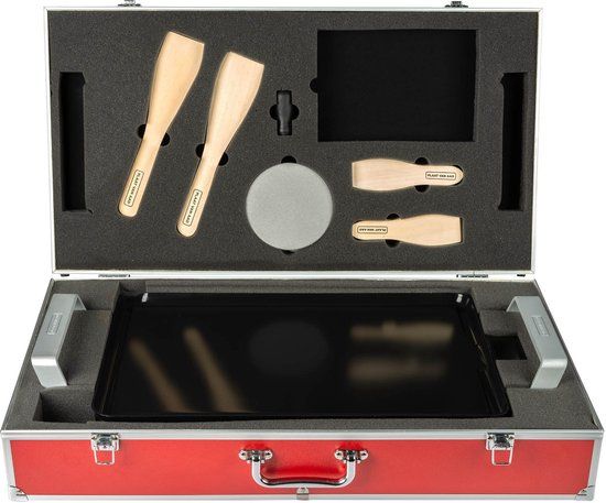 Bourgini Plaat van Aad Deluxe Grillplaat 46x30cm PFAS-vrij Keramisch met Opbergkist