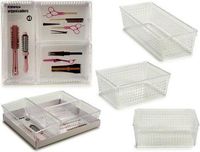 bigbuy Home MAKE-UP ORGANIZER PLASTIC (3 ONDERDELEN) (26 X 7 X 29 CM)