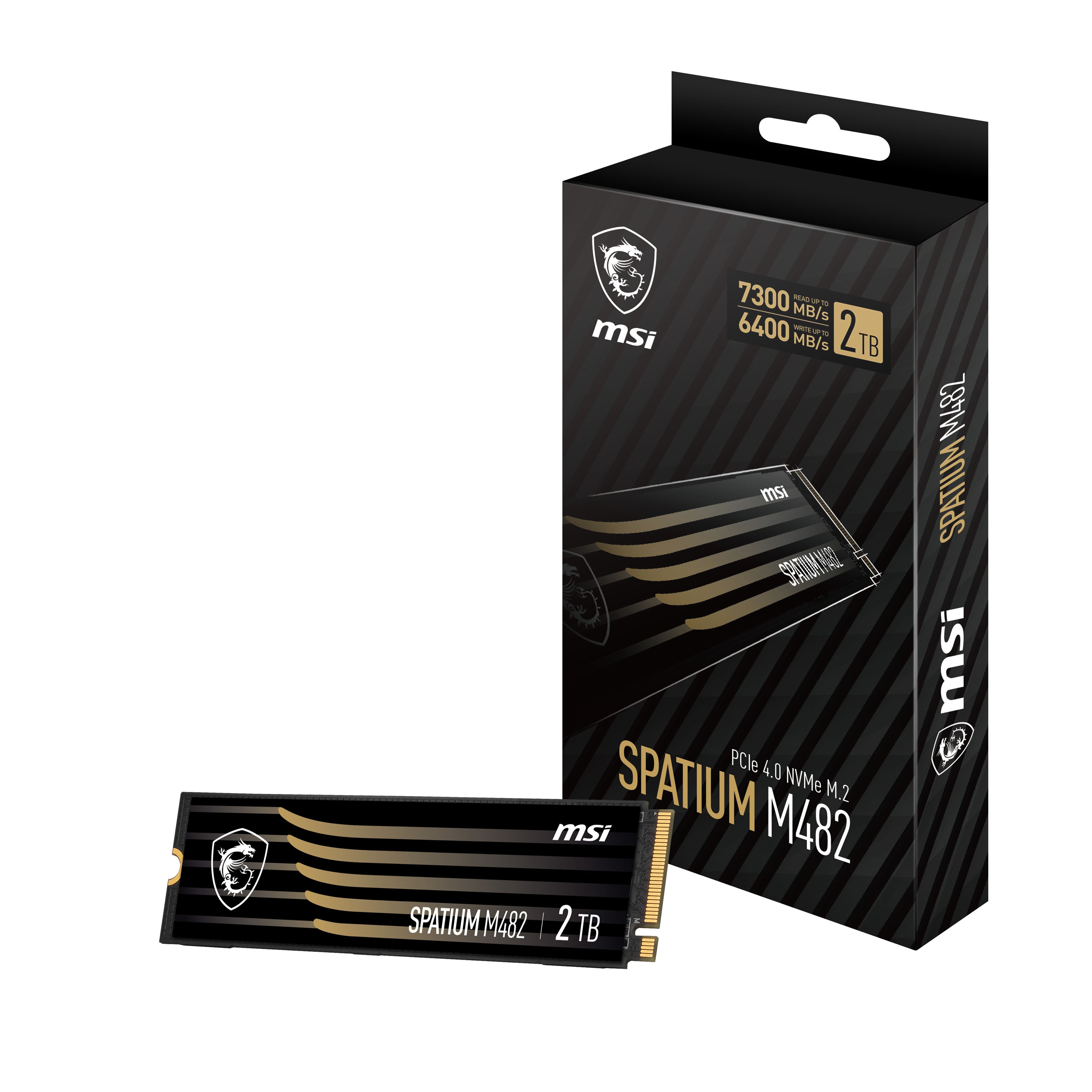 MSI SPATIUM M482 2TB NVMe PCIe Gen4 M.2 SSD