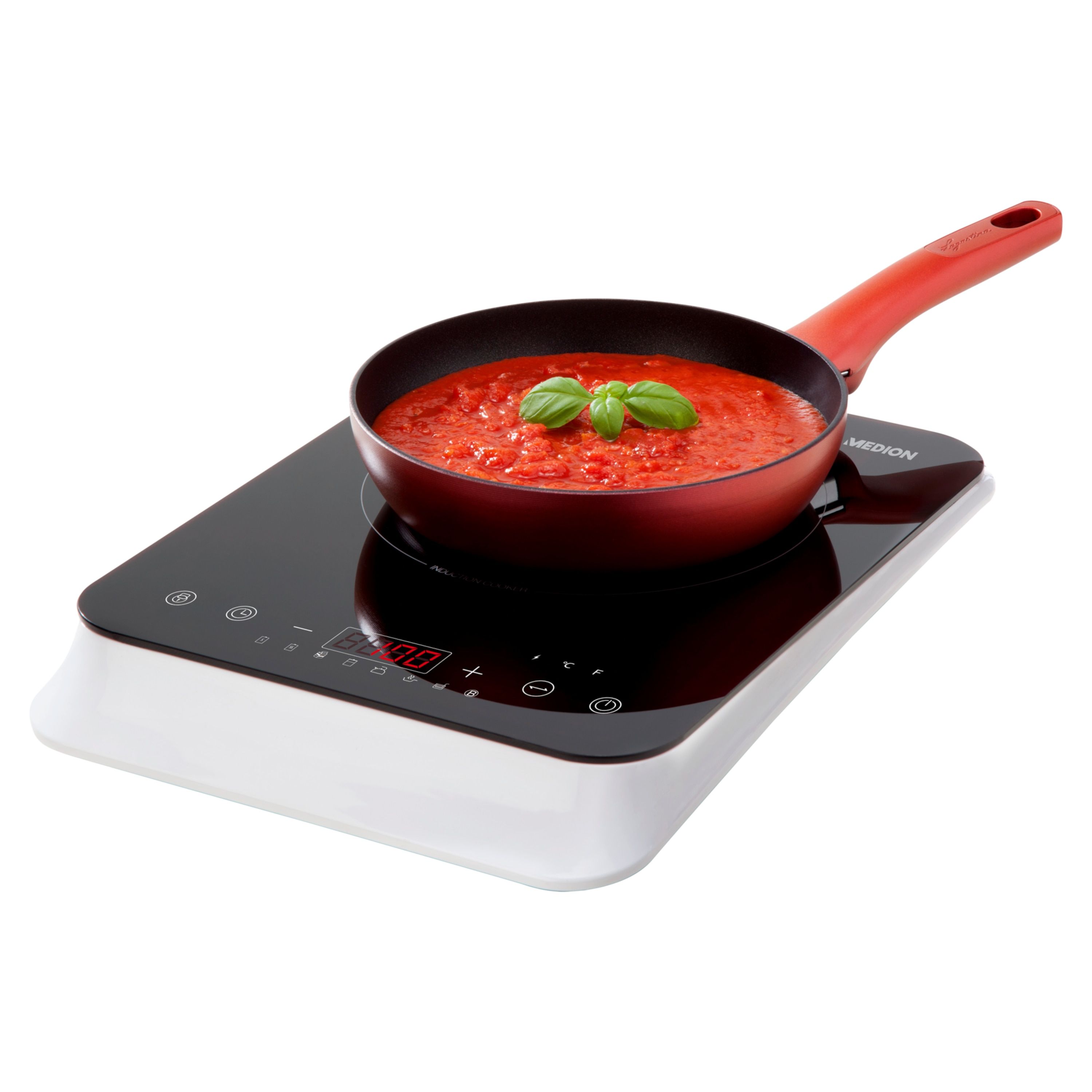 MEDION MD 18490 - 1-Zone Induction Cooktop - Black & White