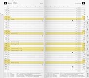 rido/idé Maandelijks vervangingskalender model M-planner (2025), 2 pagina's = 1 maand, A6, 32 pagina's, wit