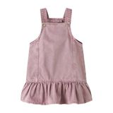 NAME IT MINI spijkerjurk met plooien - roze