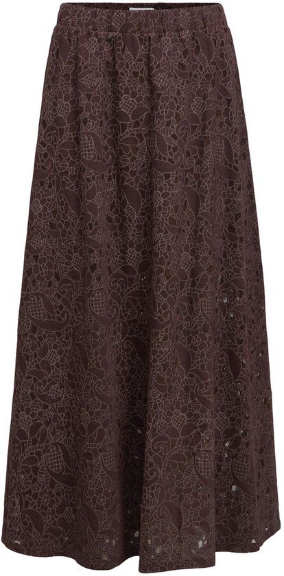 OBJECT Maxi rok Geborduurd Seal Brown