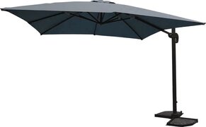 Parlux Paralux zweefparasol - 3x3m - Donkergrijs - Kantelbaar - Inclusief opberghoes