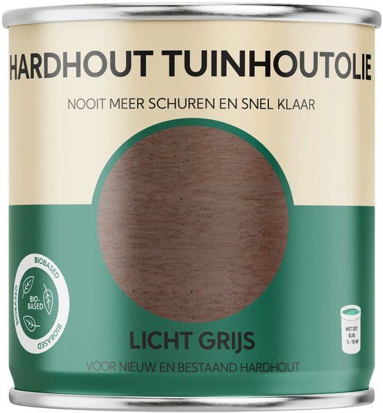 Enzo Tuinhout-olie Hardhout Tuinhout Olie - Licht Grijs-750ml