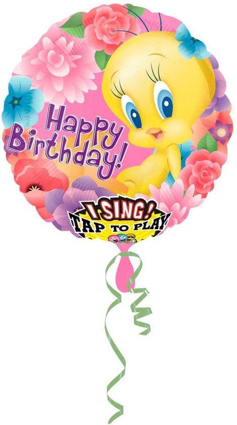 Folat Tweety Happy Birthday Folieballon, Meerkleurig