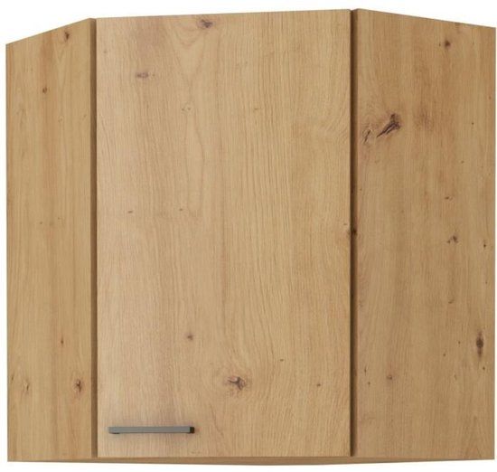 CUISINIER Modena Hoekbovenkast Eiken Artisan Mat Zwart