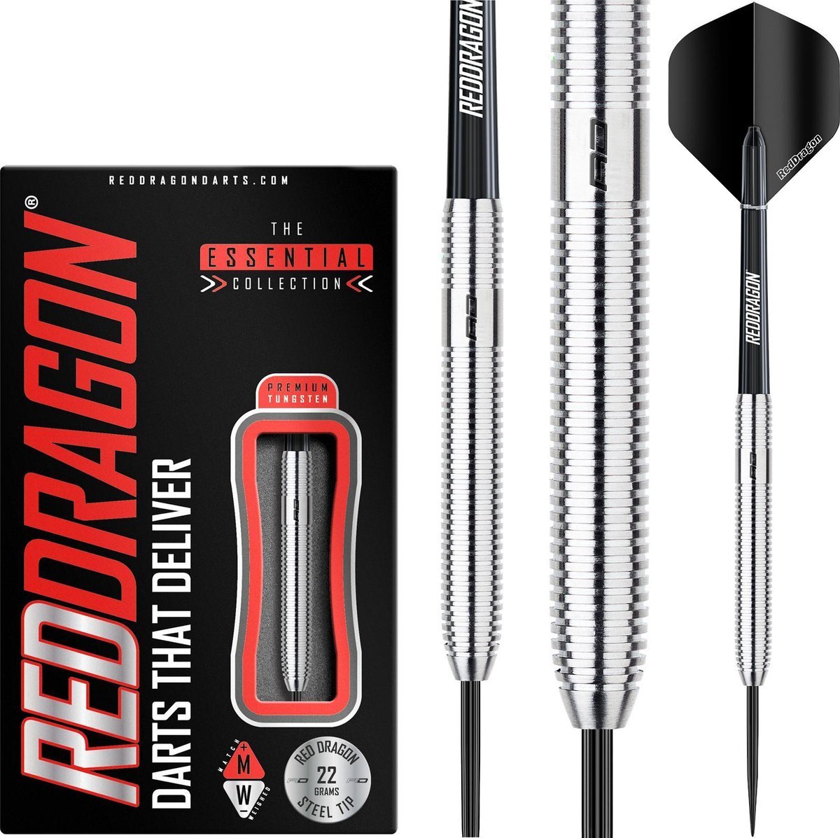 Red Dragon - Defender: Steeltip Tungsten Dartpijlen Professioneel - 22 gram