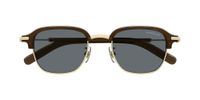 Montblanc Lunettes de soleil homme noir carrées gris 50mm