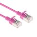 ACT Roze 5 meter LSZH U/FTP CAT6A datacenter slimline patchkabel snagless met RJ45 connectoren