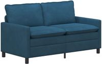 vidaXL Bank Blauw Fluweel 156 x 81 x 87,5 cm