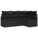 vidaXL Bankstel Zwart Poly Rattan