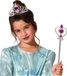 Atosa Carnaval verkleed Tiara/diadeem - Prinsessen kroontje met toverstokje - zilver/fuchsia - meisjes