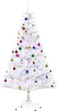 HOMCOM Kerstboom Metaal, PVC ø85 x H150 cm Wit