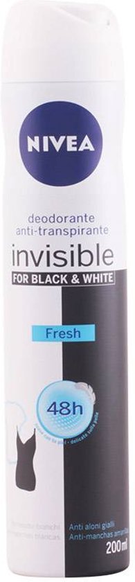 Nivea BLACK & WHITE INVISIBLE FRESH - deodorant - spray 200 ml