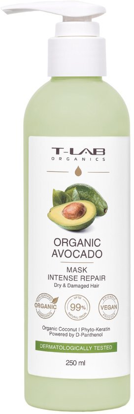 T-LAB Organic Avocado Intense Repair Mask 250ml