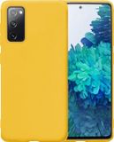 BTH Hoesje - Geschikt voor Samsung Galaxy S20 FE - Sterk & Shockproof - Siliconen Case - Geel