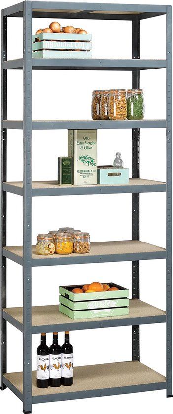 Avasco Opbergrek Strong Tower L - 222cm hoog - 1400 kg draagkracht - Industrieel - 4 legborden