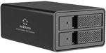 Renkforce RF-6647596 Boîtier de disque dur 8.9 cm (3.5 Zoll) 2 baies 3.5 Zoll USB-A (USB 3.0) (RF-6647596)