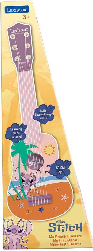 LEXIBOOK Mijn Eerste Gitaar Angel – 21"/53 cm, roze