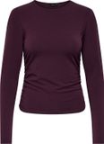 Only T-shirt Onlmira Life L/s Ruching Top Jrs No 15376588 Winetasting Dames Maat - XL