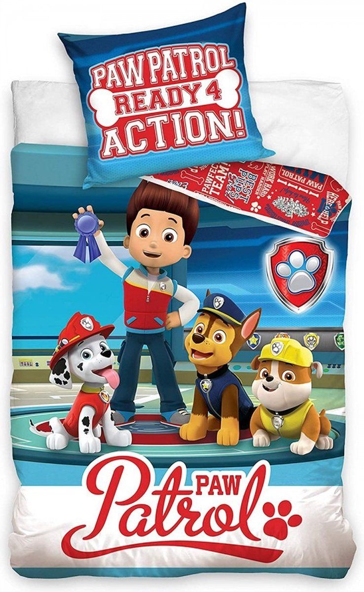 Nickelodeon Paw Patrol Action Dekbedovertrek 140 x 200 cm - Katoen
